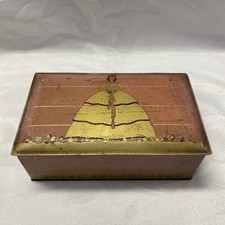 Vintage Gales Chocolate Co. Tin Circa 1960s Pink & Gold w/ Victorian Lady picture