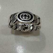 Gucci Double-Sided Interlocking G Gourmette Chain Ring picture