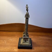 Vtg Grand Tour Bronze 11” Model of Colonne Vendome (Vendome Column), Marble Base picture