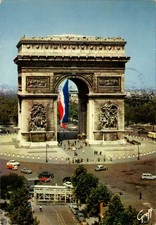 Paris - Arc de Triomphe with Tricolour Flag, Greff 373 - Vintage Postcard - 1972 picture