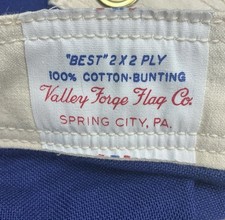 Vintage 1960s Valley Forge Flag Co. 50 star American flag 100% cotton 56x109 USA picture