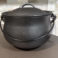 SMITH AND CLARK 6QT Cast Iron Black Lid Cauldron NWT picture