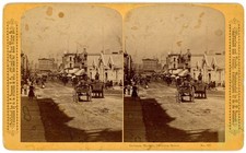 WISCONSIN STEREOVIEW - Milwaukee - Division Street - German Market - HH Bennett picture