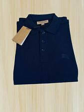 Burberry Men's Check Short Sleeve Casual Polo Shirt Navy picture