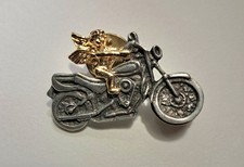 Motorcycle Angel Pin Lapel Vest Vintage Good Luck Road Gremlins picture