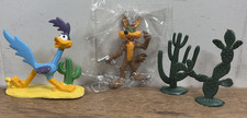 Vtg 1984 Looney Tunes Bully Wile E Coyote Road Runner PVC Figure Cake Toppers picture