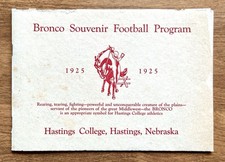 RARE 1925 HASTINGS COLLEGE, NE- FOOTBALL PROGRAM, 36 PGS, NEW STADIUM & GYM picture