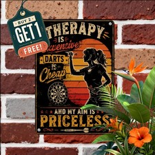 Retro Darts Game Room Tin Sign Vintage Bar Tavern Lounge Wall Metal Art Plaque picture