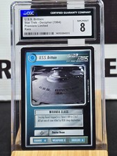 Star Trek CCG Decipher: U.S.S. Brittain CGC 8 **Premiere Limited**1994**RARE*BB* picture
