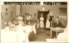 Manchester TN City Cafe Interior c1940s-50s Real Photo Vintage Postcard bhn picture