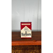 Vintage Marlboro Filter Cigarettes Soft Pack Red White Tobacco Empty picture
