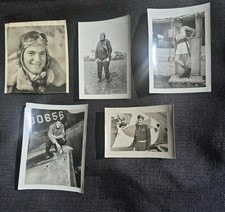 WW2 USAAF Pilot Photo Lot Holland Plane Flak Damage Provenance Aircraft 5x picture