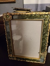 Ashleigh Manor Vintage Green Enameled Jeweled Butterfly And Floral 5×7 Photo picture