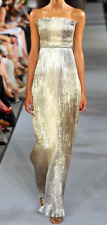 Oscar de la Renta Spring 2012 Runway Metallic Lame Silk Long Gown Maxi Dress 12 picture