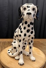 VTG MCM Dalmatian Large Glazed Ceramic Sculpture  10