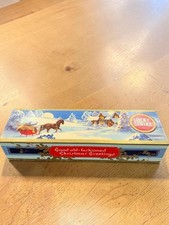 Vintage   Empty Lucky Strike Christmas Cigarette Carton Sleeve Winter Sleigh picture