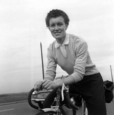 World cycling champion Beryl Burton training on the Yorkshire - 1961 Old Photo picture