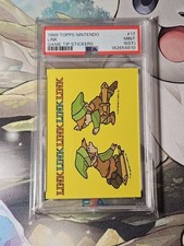 Legend of Zelda Link #17 Topps Game Tips Stickers PSA 9 (ST) Graded Trading Card picture