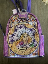 Loungefly Disney Tangled Rapunzel Stained Glass Mini Backpack - Purple picture