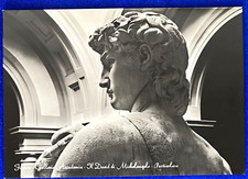 Vintage 1953 David of Michelangelo Accademia Gallery Florence B&W Photo Postcard picture