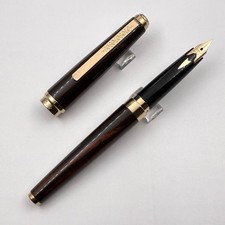 Repaired Sailor Ebony World Woods 18K M Fountain Pen Japan picture