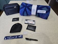 UNITED Polaris Business First SAKS FIFTH AVENUE  Blanket Limited Ed, Bundle TUMI picture