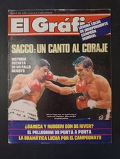 Magazine EL GRAFICO Sacco: Un canto al couragee n. 3402 (1984) Sacco picture