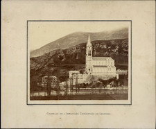 France, Lourdes, Chapelle de l'Immaculate Conception, ca.1875, vintage print picture