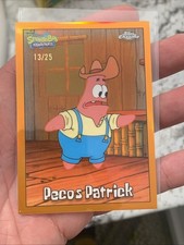 2025 TOPPS CHROME SPONGEBOB SQUAREPANTS PECOS PATRICK ORANGE /25 DH Card 55 picture