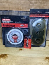 Vintage Craftsman Lot - 25090, 39804, 67164 Bushing Set, Protractor, Bit, USA picture