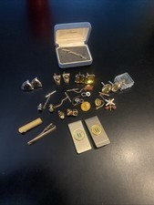 Mixed Lot Of Vintage Pins & Lapels Cuff Links Unique Jewelry VTG SHIPS FREE picture
