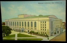 Municipal Auditorium 1940 Linen Postcard New Orleans La  picture