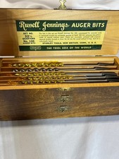 NOS Vintage Stanley Russell Jennings No 100 Auger Bit Set 11 are Wrapped picture