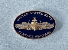 US Navy Surface Warfare Challenge Coin Warriors of the Sea Duty Honor Courage picture