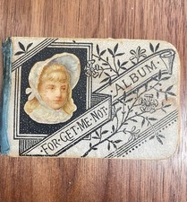 Antique Victorian 1886 Forget Me Not Autograph Friendship Album 31 Signed Pages picture