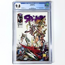 Spawn #9 CGC 9.8 White Pages 1st Angela Medieval Spawn Gaiman McFarlane picture
