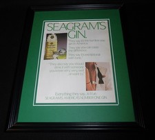 1985 Seagram's Extra Dry Gin 11x14 Framed ORIGINAL Vintage Advertisement C picture