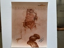 Poster Print Of Col Gregory “ Pappy “ Boyington With Signature  picture