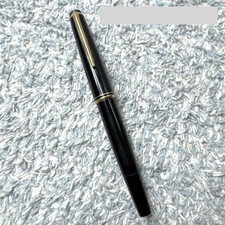 Montblanc No. 22 Fountain Pen Black Gold Trim White Star Vintage 14K Nib Japan picture