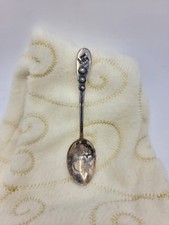 ANTIQUE 1920'S NAVAJO WHIRLING LOG STAR CRESCENT MOON FRED HARVEY ERA STG SPOON picture