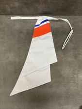 Vintage 1980s USCG Coast Guard Womens Necktie Type I Racing Stripe Kings Point picture