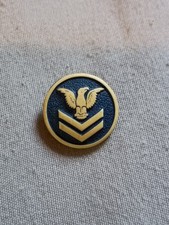 Vintage Buffed Celluloid US Military Patriotic Button. picture