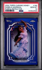 2024 Topps Chrome Disney #185 Isabela Madrigal Purple /199 PSA 10 picture