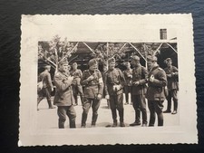 Vintage WWII Photo Bulgarian Soldiers Officers Camp Uniforms  picture