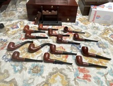 14 NOS Vintage TRU-FILTER Briar Wood Tobacco Pipes 6mm Filter Carved Lot    LQQK picture
