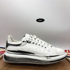 Alexander McQueen Larry Oversized Sneaker Shoe White Black Leather Size 46 US 13 picture