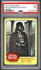 1977 TOPPS STAR WARS #183 DAVE PROWSE AS DARTH VADER PSA 7 picture