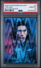 2025 Topps Star Wars Galaxy The Duel Blue Raywave PSA 10 POP 1 picture