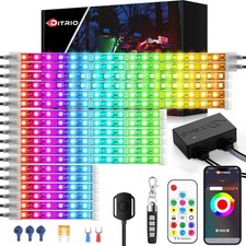 18PCS Motorcycle Led Lights with Brake Turn Signal,APP/RF Remote Control 18PCS picture