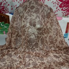 VALENTINO authentic mulberry silk crepe chiffon fabric Floral  Made in Italy picture